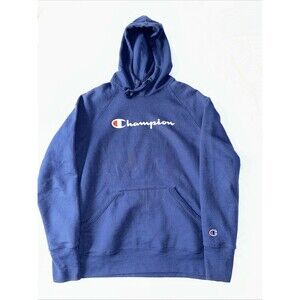 Champion Authentic Athletic wear Hoodie GF934 Blue Medium